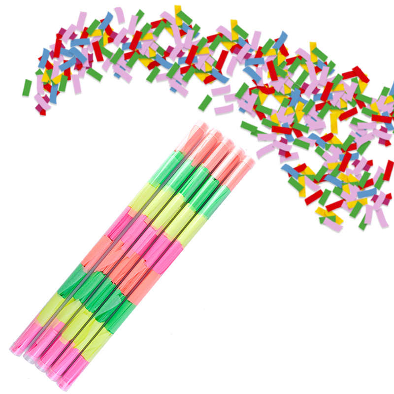 Boomwow Colorful Biodegradable Tissue Paper Confetti Flick-PVC Tube