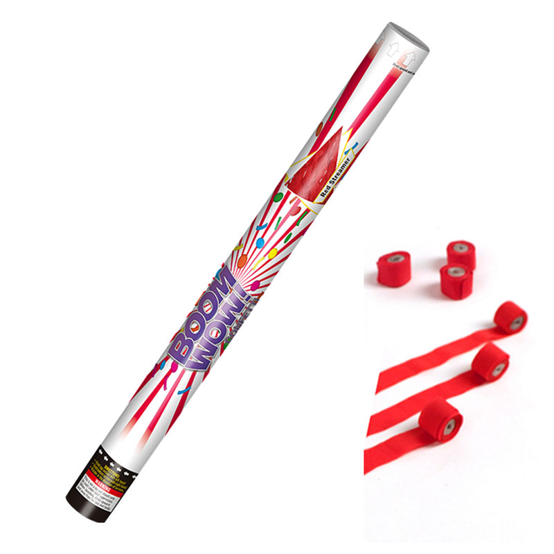 Boomwow Red Streamers Confetti Poppers for Party Celebration