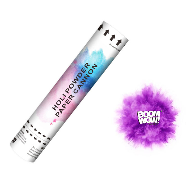 Boomwow Colorful Holi Powder Confetti Cannon for Color Run-Purple