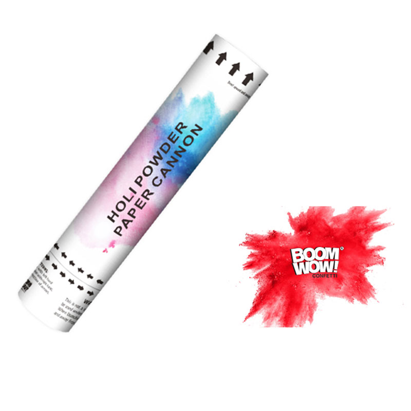 Boomwow Colorful Holi Powder Confetti Cannon for Color Run-Red
