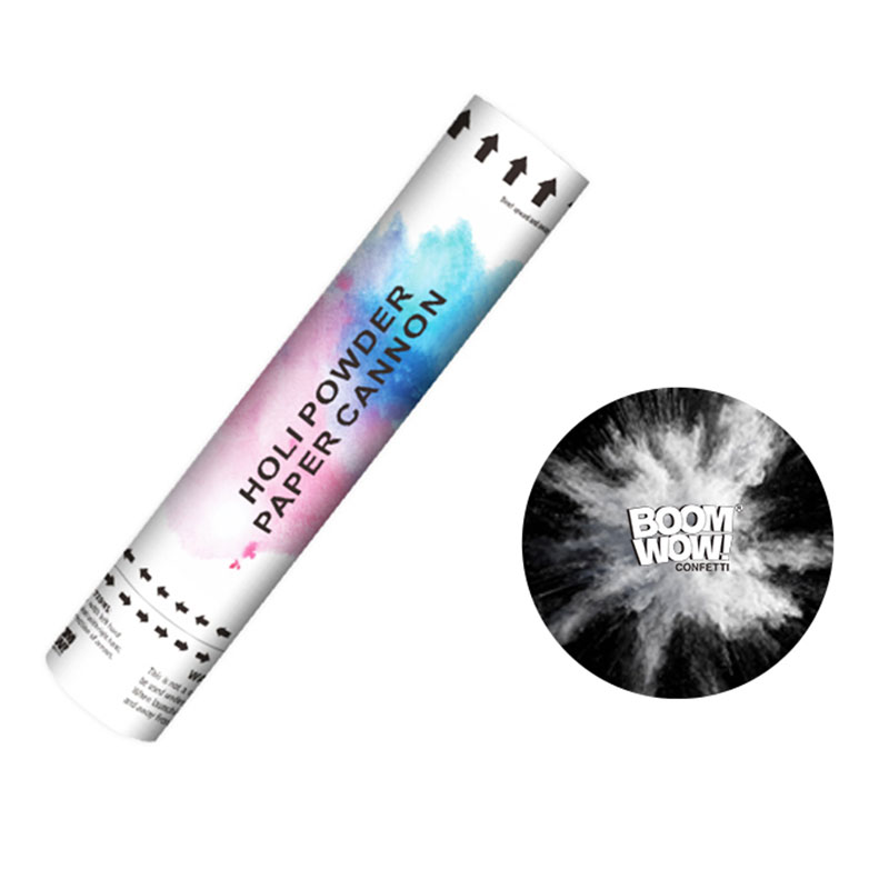 Boomwow Colorful Holi Powder Confetti Cannon for Color Run-White