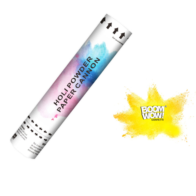 Boomwow Colorful Holi Powder Confetti Cannon for Color Run-Yellow