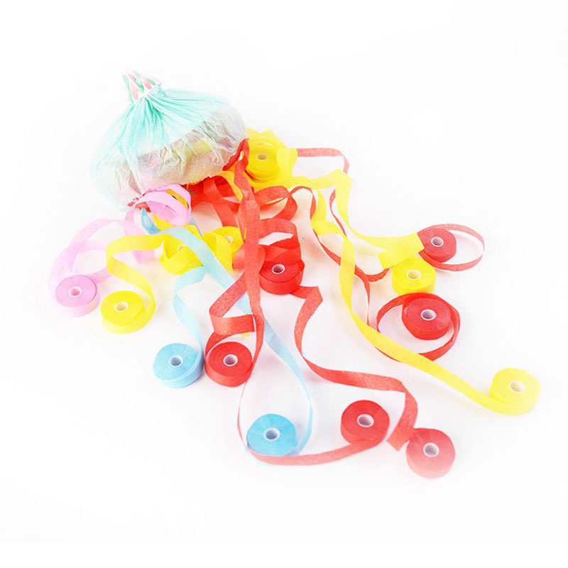 Boomwow 6m No Mess Colorful Paper Party Streamers with Handle-Green Cover
