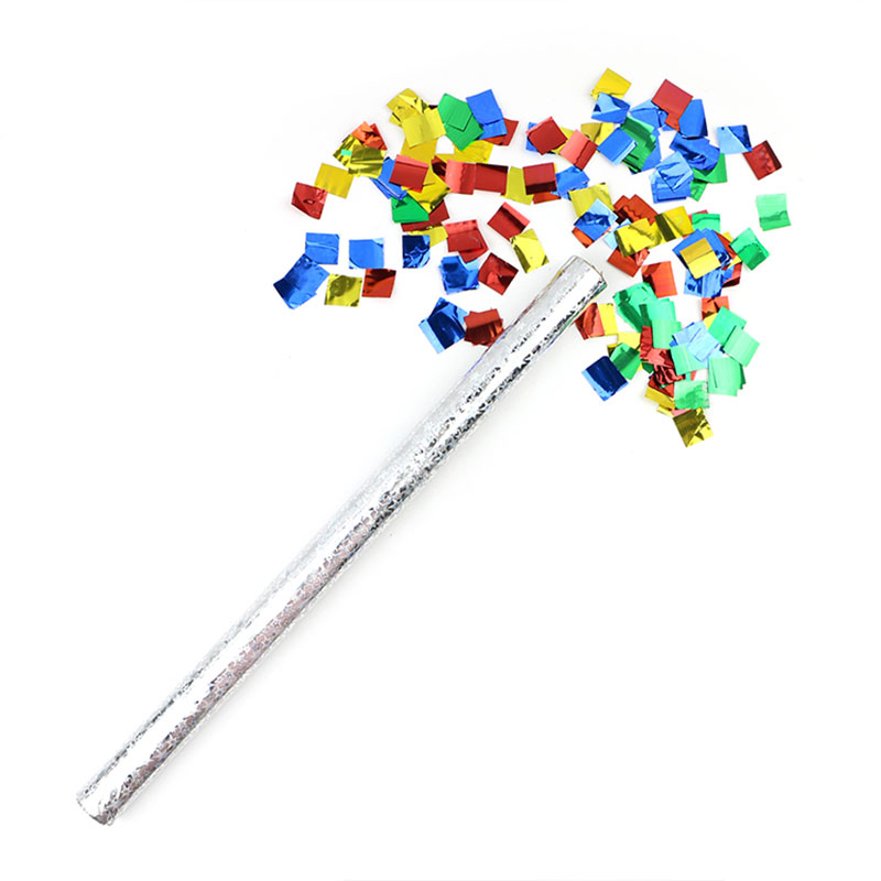 Boomwow Colorful Biodegradable Metallic Paper Confetti Slips Flick-Paper Tube