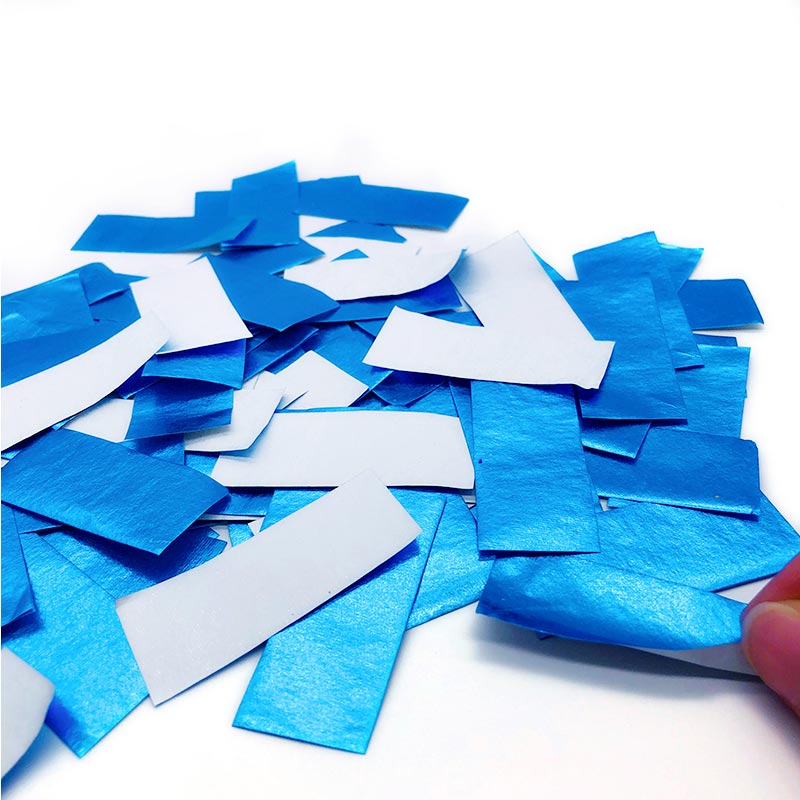 Shiny Blue+White Paper Slips