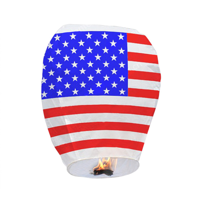 Boomwow 100% biodegradable flame retardant folded flag paper lantern flying sky lantern