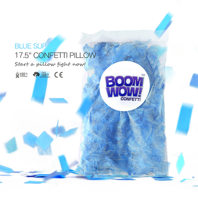 Blue Slips Confetti Pillow