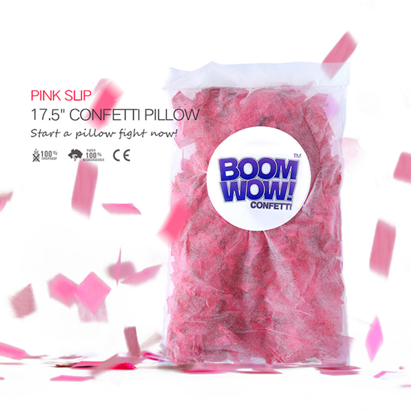 Pink Slips Confetti Pillow