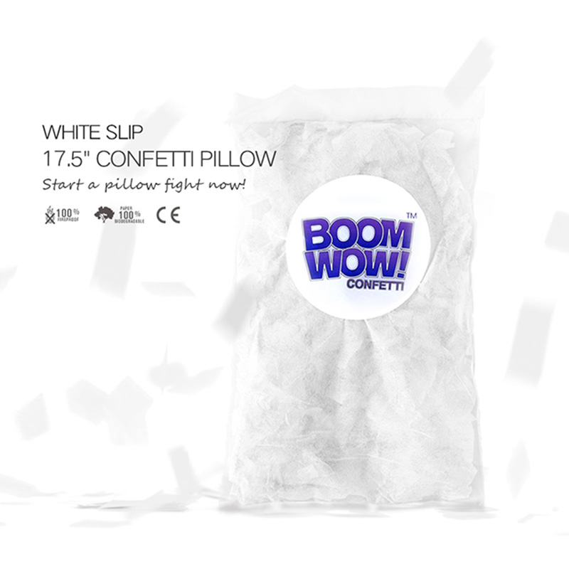 White Slips Confetti Pillow