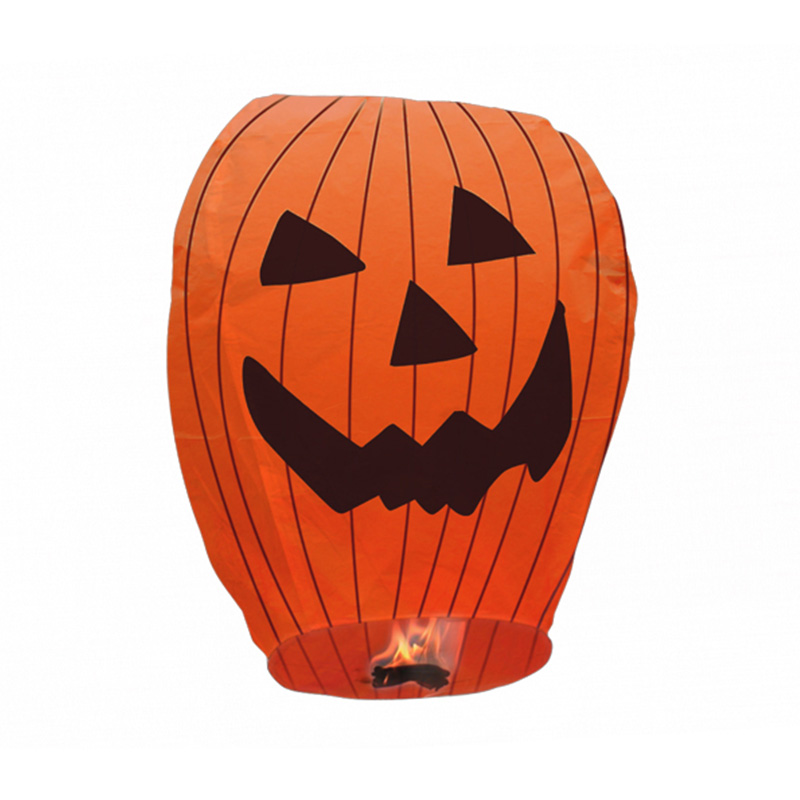 Boomwow 100% biodegradable flame retardant folded paper lantern flying sky lantern for Halloween