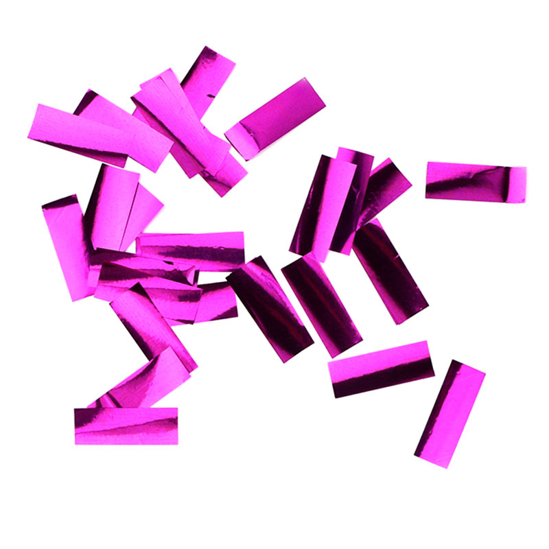 Gender Reveal Pink Metallic Confetti Slips