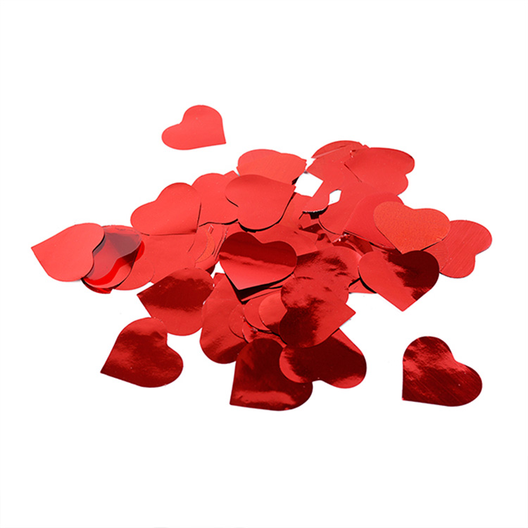 Boomwow metallic red heart confetti for party decoration