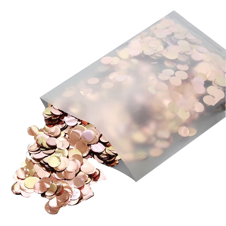 Boomwow metallic round confetti for party decoration-rose gold