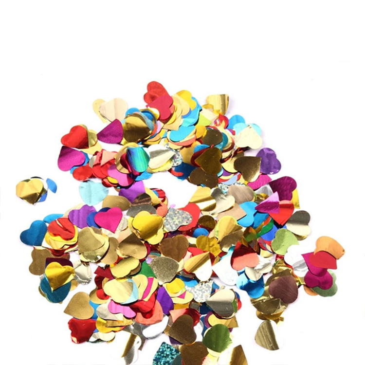 Boomwow metallic heart shape confetti for party decoration-colorful