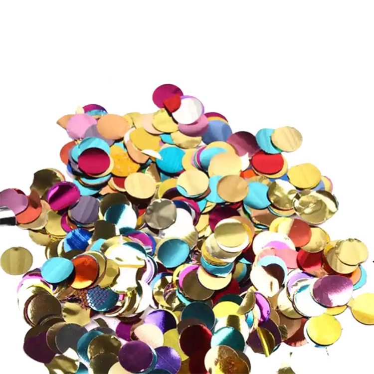 Boomwow metallic round shape confetti for party decoration-colorful