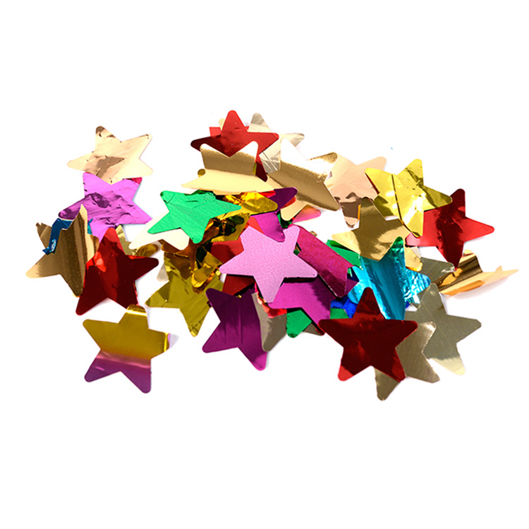 Boomwow metallic pentagram shape confetti for party decoration-colorful