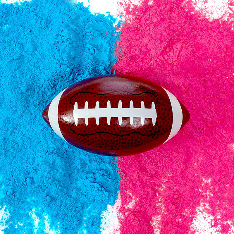 Gender Reveal Football Blue Pink Party