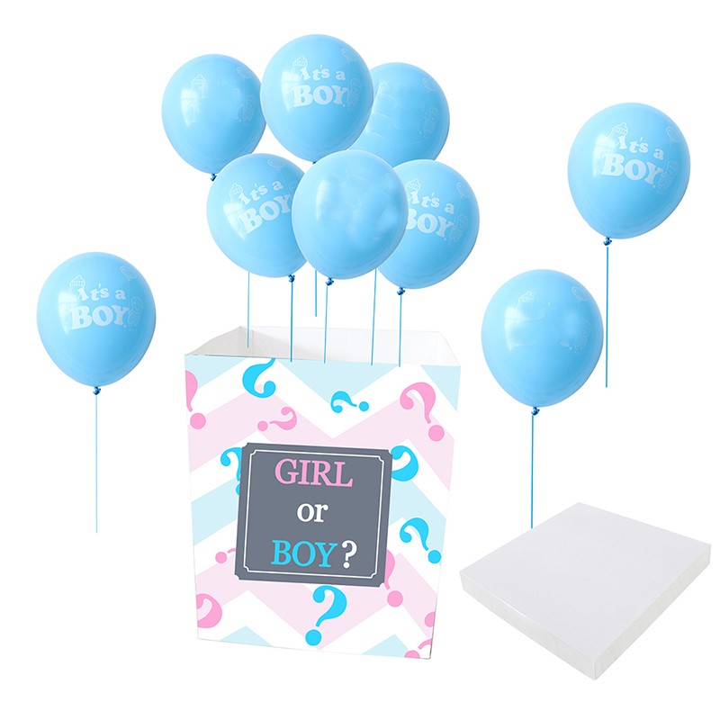 Boomwow hot sale pink blue gender reveal balloon/surprise balloon box gender reveal